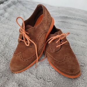 Cole Haan Women's Lunargrand Shoes inbrown With Orange Details. Size 7.5